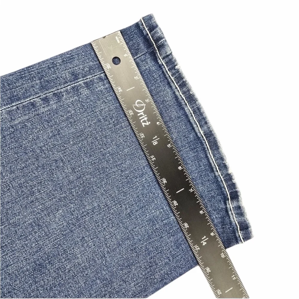 New Fleur by Miss Me Jeans Womens 29 / 8 Blue Medium Wash‎ Slim Wide Embellished - Picture 7 of 13